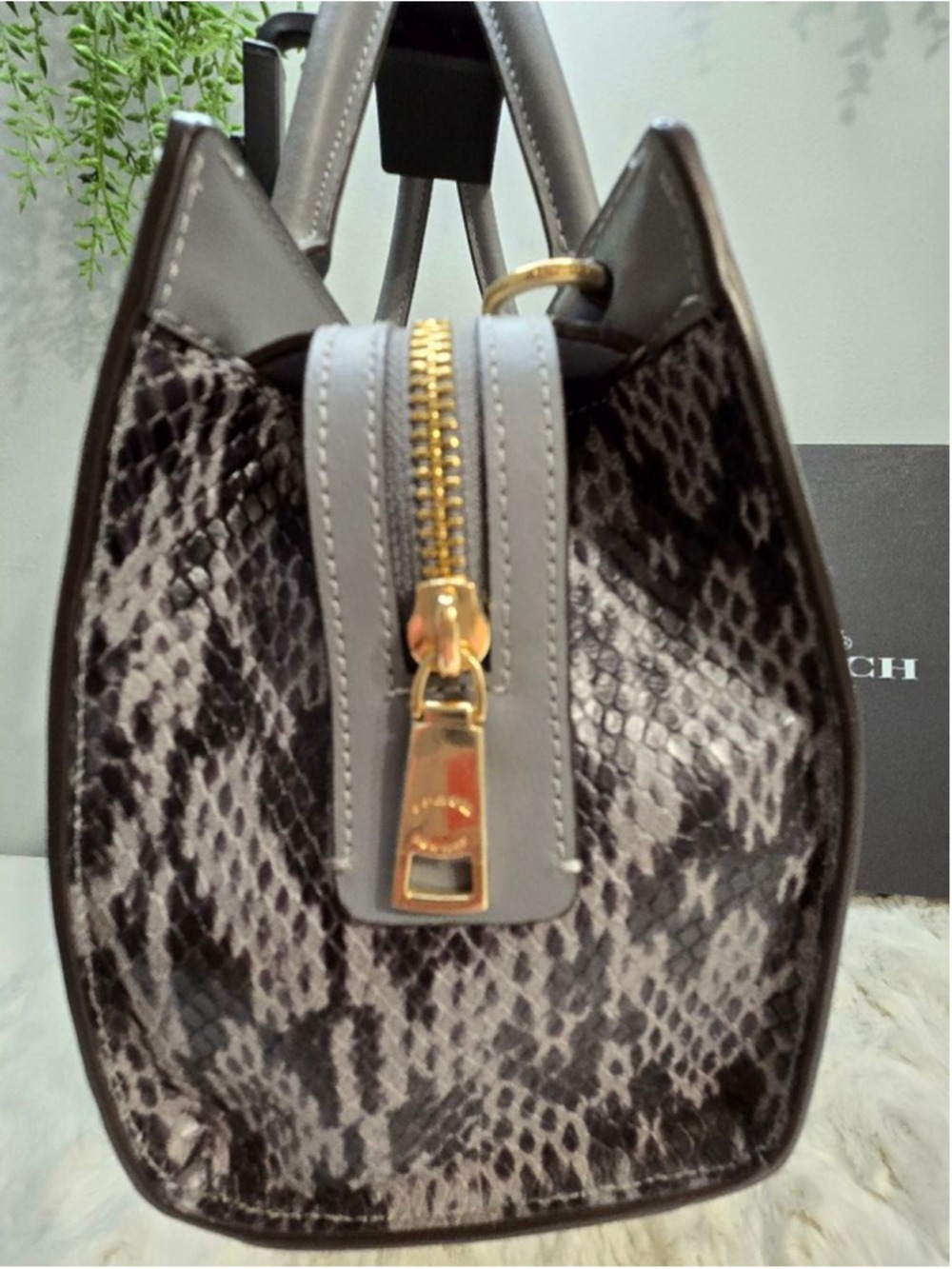 NWOT Coach Grace Carryall in Gold/Granite - Picture 2 of 16